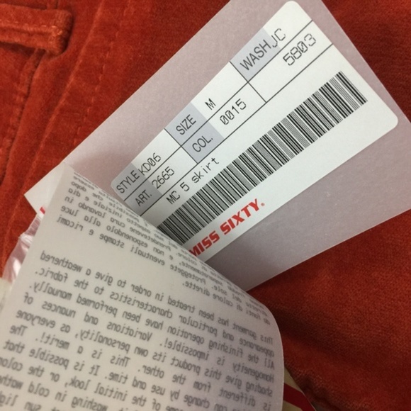 Miss Sixty Mini Skirt Velvet Embroidery Shorts NEW - Picture 6 of 8